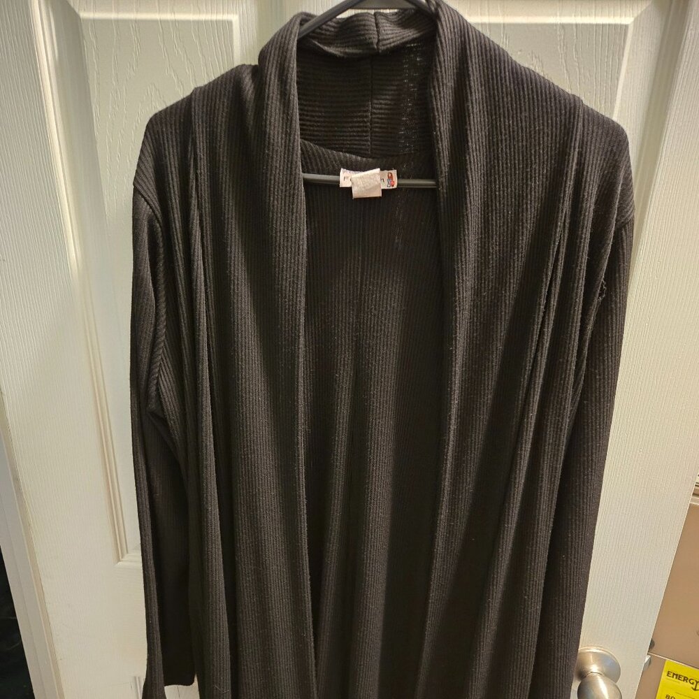Funfash black women's duster sweater